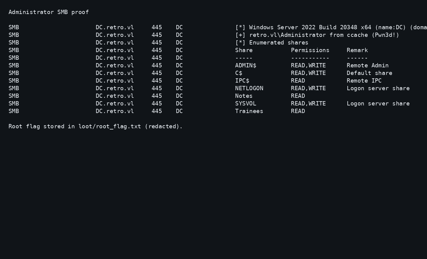 Root flag proof