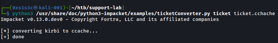 Ticket-Konvertierung von kirbi zu ccache